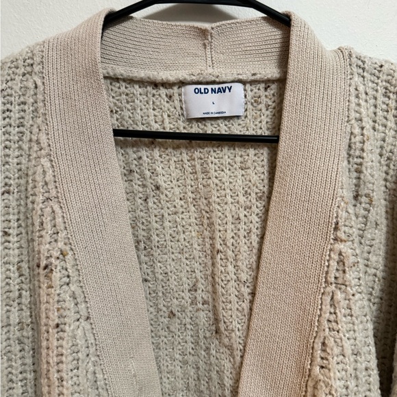 Old Navy - Cozy Beige Cardigan‎ Sweater - Size Large - Picture 2 of 5